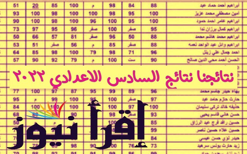 رابط نتائج السادس الاعدادي العراق 2022 الدور الثاني epedu.gov.iq عبر الموقع الرسمي لوزارة التربية والتعليم العراقية